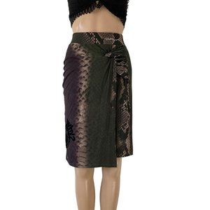 Desigual Multi Saiad Snakeskin Size S Knit Skirt NWT